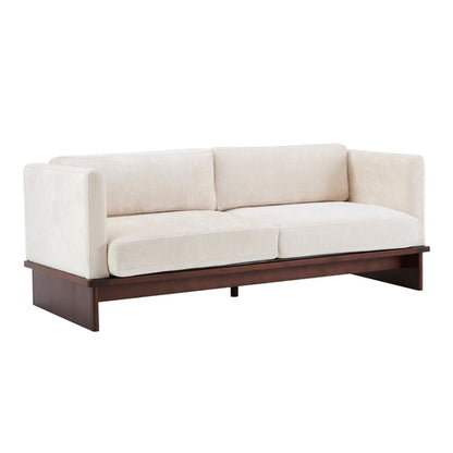 77" Modern Boucle Sofa – 3-Seater Upholstered Couch with Solid Wood