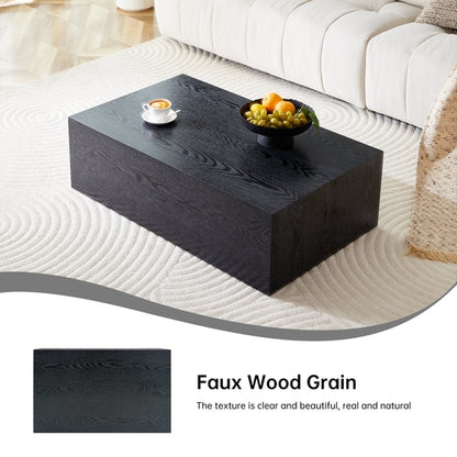 Modern Coffee Table – 39.3" Rectangular Accent Table with Textured