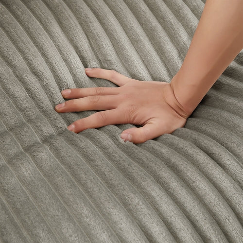 Modern 4-Seater Corduroy Sofa Couch with USB Ports, Hidden Storage and