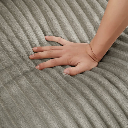 Modern 4-Seater Corduroy Sofa Couch with USB Ports, Hidden Storage and