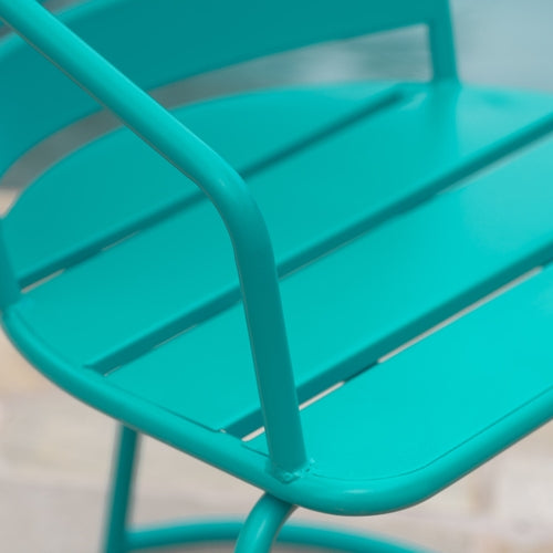Santa Monica 3-Piece Outdoor Bistro Set – Modern Iron Patio Dining Set