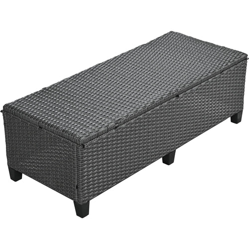 5-Piece Outdoor Patio Rattan Sofa Set, Sectional PE Wicker L-Shaped
