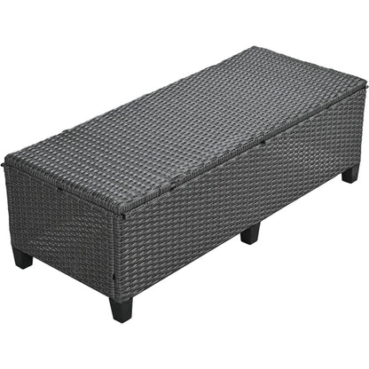 5-Piece Outdoor Patio Rattan Sofa Set, Sectional PE Wicker L-Shaped