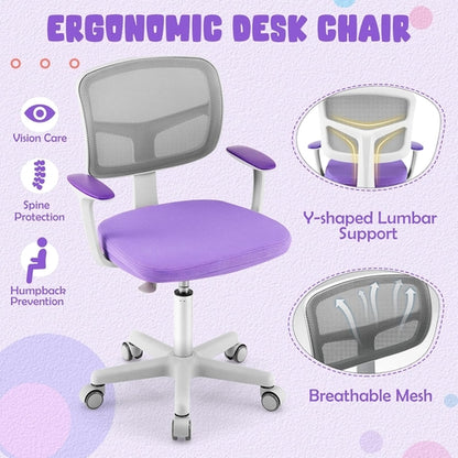 Kids Desk Chair Height Adjustable 16 To 21 Inches Violet