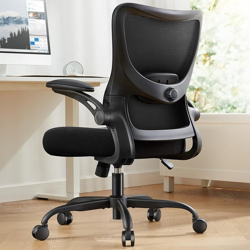 Mesh Office Chair With Adjustable Armrests And Lumbar