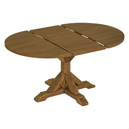 Farmhouse 6-Piece 60inch Extendable Pedestal Dining Table Set with