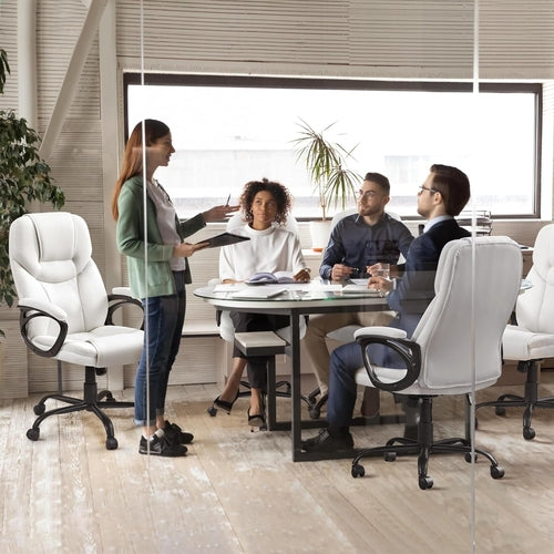 High Back Executive Chair Faux Leather Managerial Chair Ergonomic Task