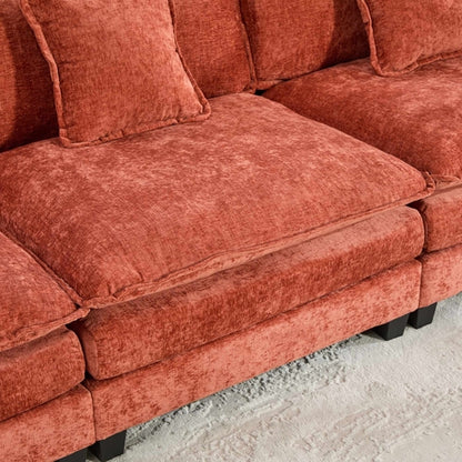 Cloud Sofa Modern Sectional Couch, Double Layer Upholstered Chenille