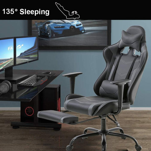 High Back Ergonomic Office Chair With Lumbar Support Grey
