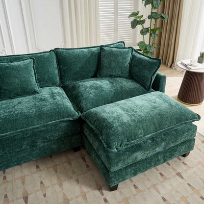Cloud Sofa Modern Sectional Couch, Comfy Double Layer Upholstered Seat