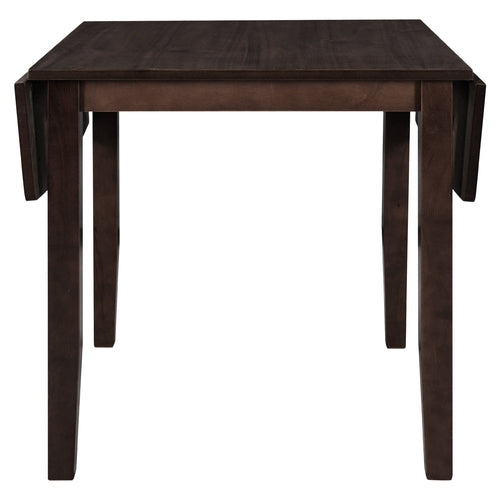 3-Piece Wood Drop Leaf Breakfast Nook Dining Table Set with 2 X-back