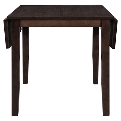 3-Piece Wood Drop Leaf Breakfast Nook Dining Table Set with 2 X-back