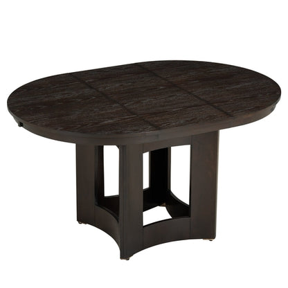 Farmhouse Extendable Round Dining Table Set for 4, 5-Piece Kitchen
