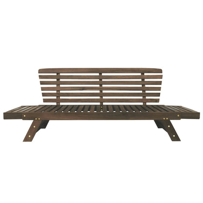Outdoor Adjustable Patio Wooden Daybed Sofa Chaise Lounge with