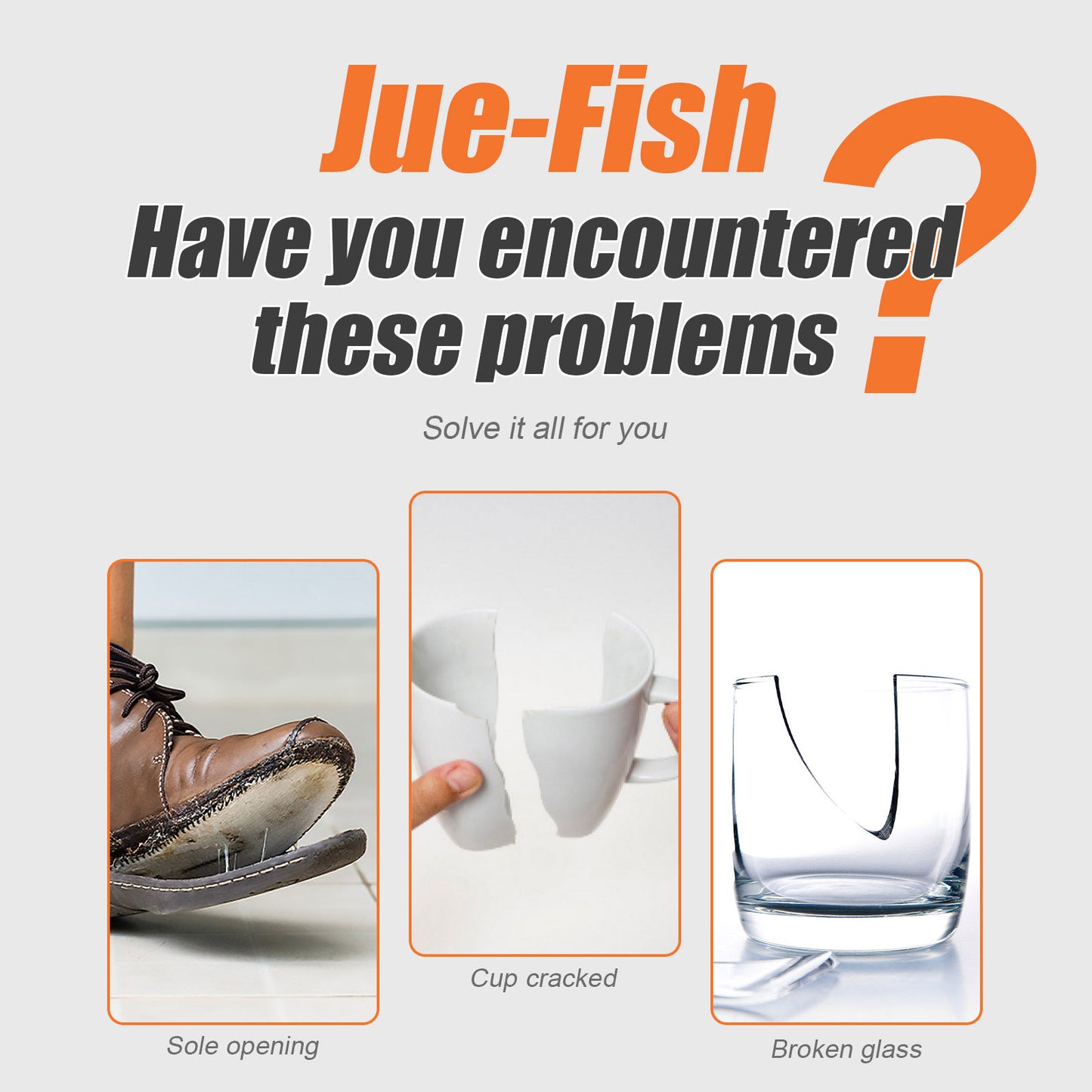 Jue-Fish Multi-Functional Ceramic Waterproof Transparent Glue, Glass Wood Special Quick-Drying Glue Universal Glue
