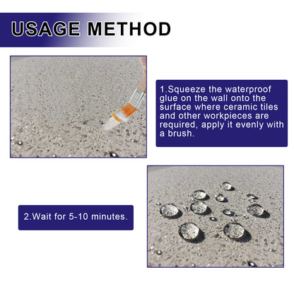 Invisible Waterproof Agent, Toilet Kitchen Waterproof Paint Exterior Wall Balcony Roof Tile Leak Repair Glue