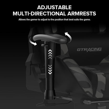 Gaming Chair With Bluetooth Speakers And Footrest Blue