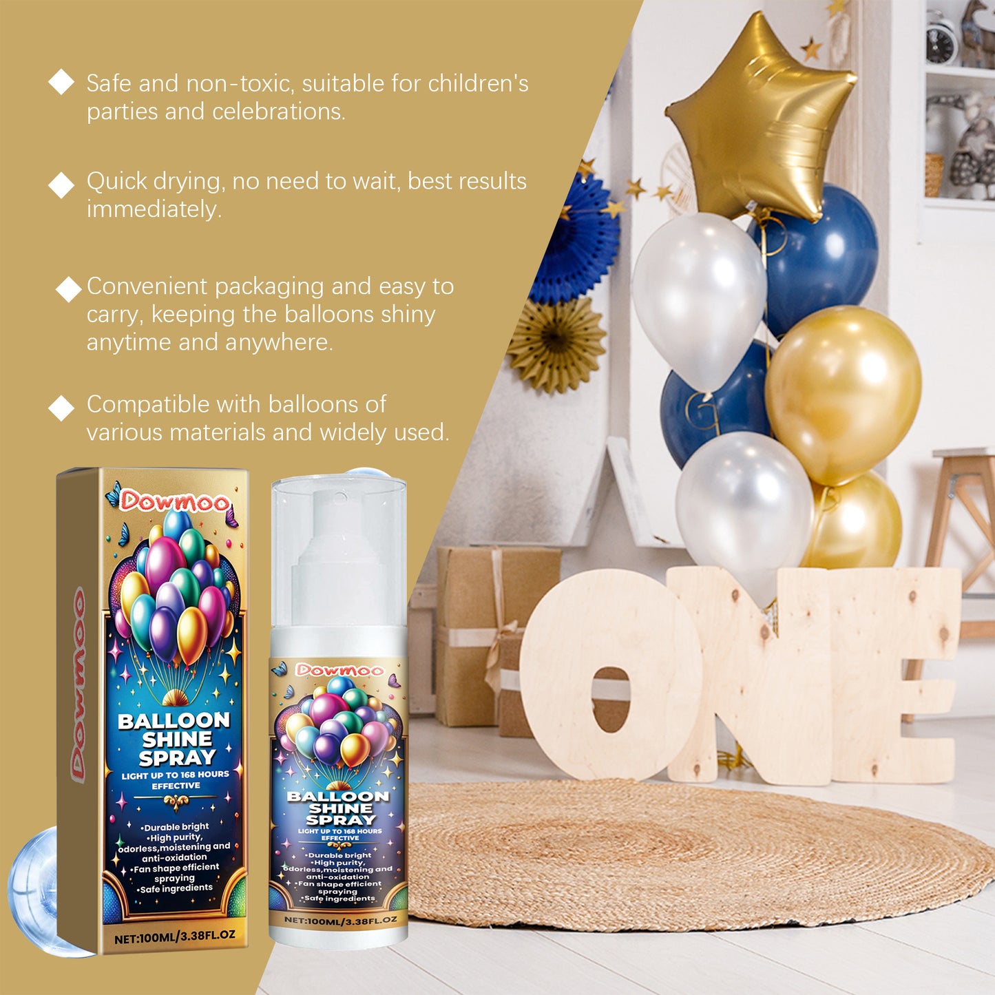 Balloon Gloss Spray, Balloon Surface Brightening To Maintain A Glossy Texture Lasting Shine Atmosphere Spray
