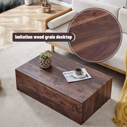 Modern Coffee Table – 39.3" Rectangular Accent Table with Textured