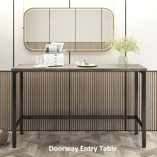 Counter Height Extra Long Dining Table Set with 3 Stools Pub Kitchen