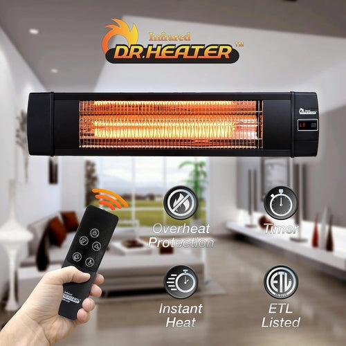 Dr Infrared Heater DR238 Carbon Infrared Outdoor Black