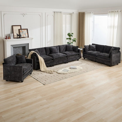 Cloud Sofa Modern Sectional Couch, Comfy Double Layer Upholstered Seat