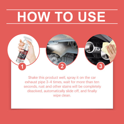 Car Exhaust Cleaner Scrub Spray Car Exhaust Pipe Decontamination And Rust Removal Cleaner