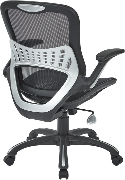 Office Star Ventilated Desk Chair With Breathable Mesh Seat Back Black