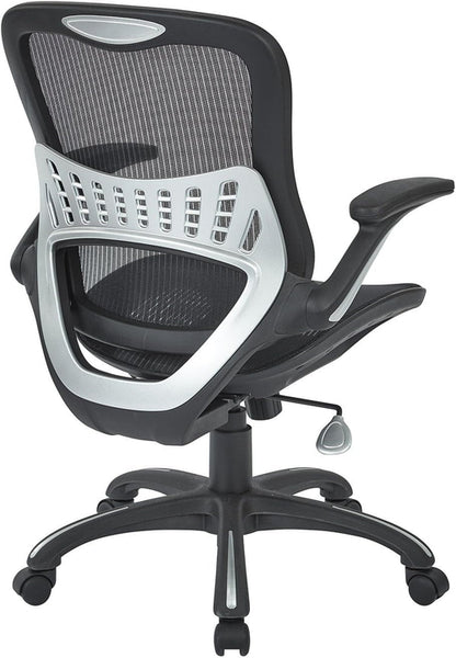 Office Star Ventilated Desk Chair With Breathable Mesh Seat Back Black
