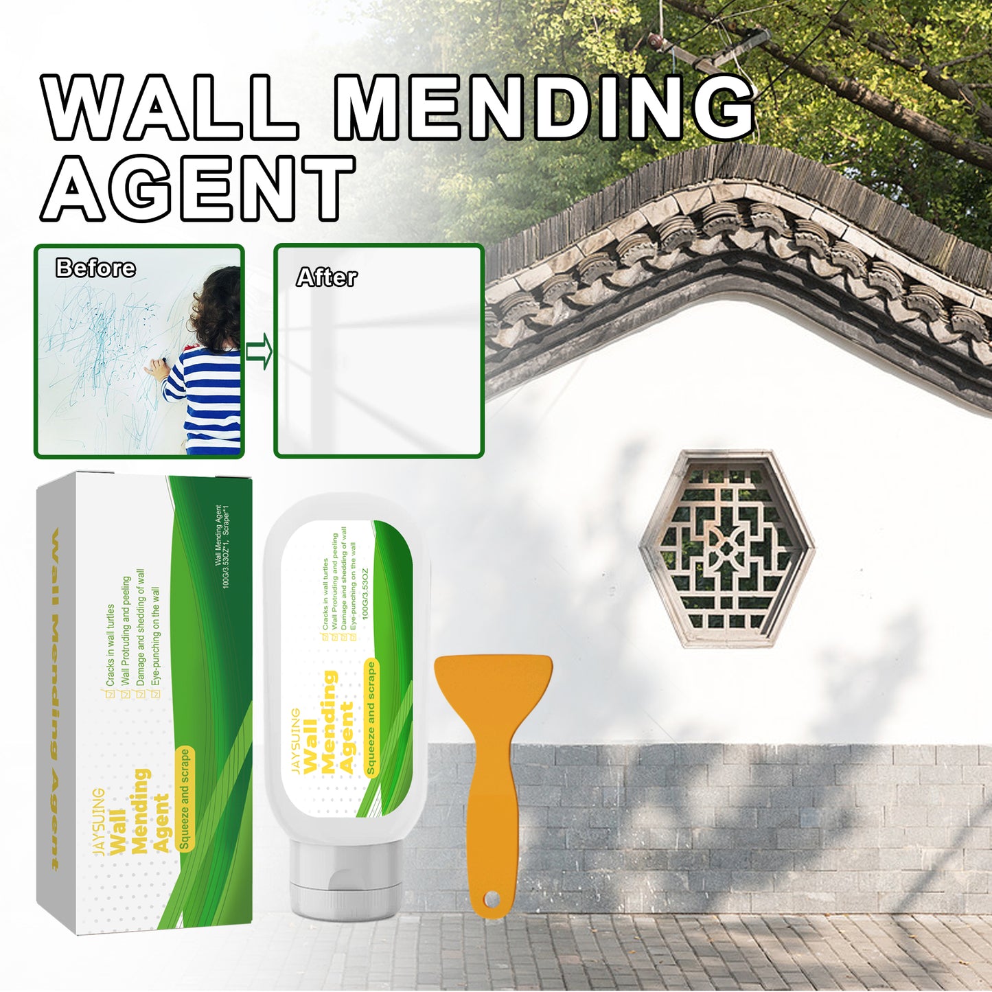 Wall Repair Plaster Household Moisture, Mildew And Waterproof Interior Wall Renovation Cracks Wall Joint Repair Plaster
