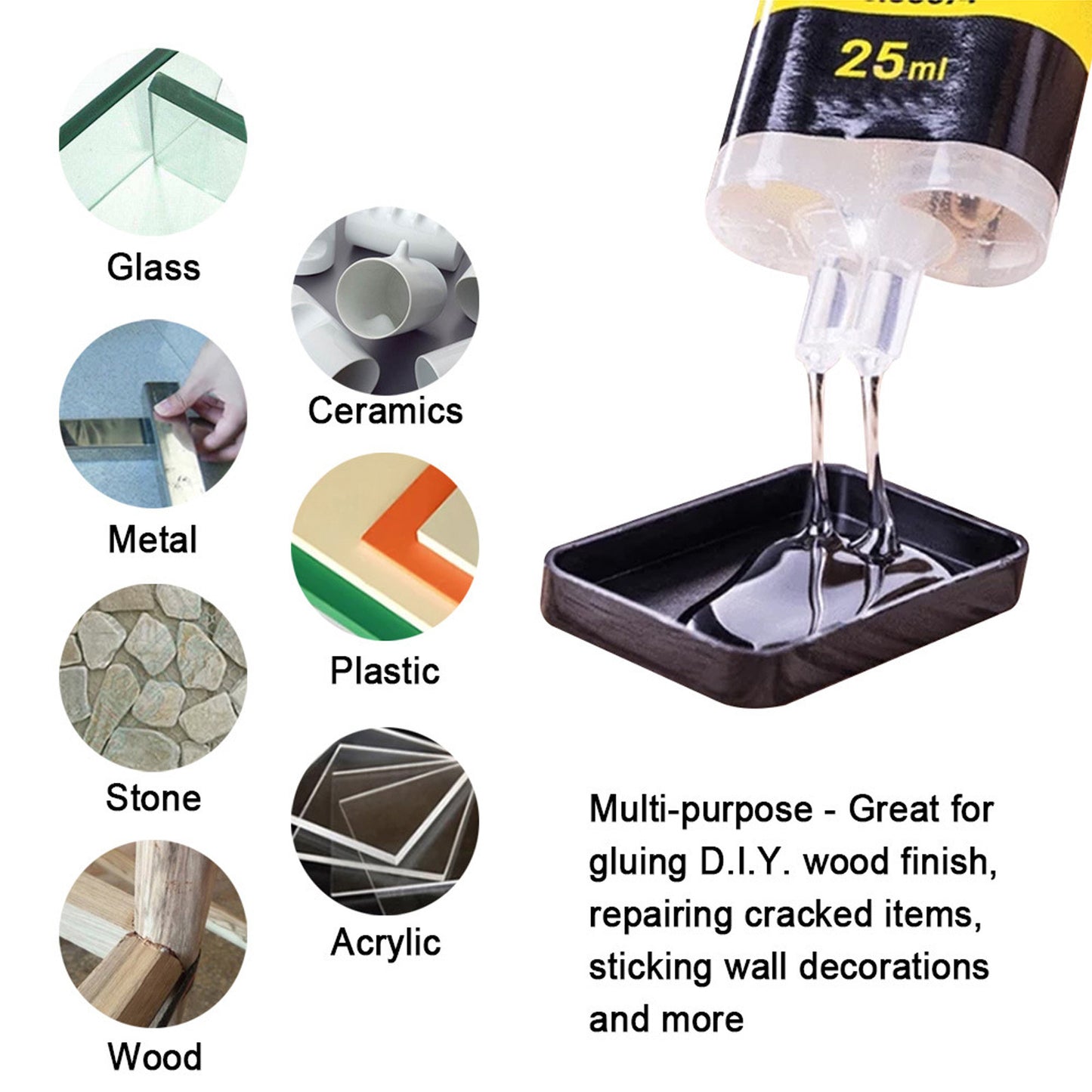 Jue-Fish Casting Adhesive, Epoxy Resin AB Adhesive Waterproof And High Temperature Resistant Multi-functional Metal Crack Repair Adhesive