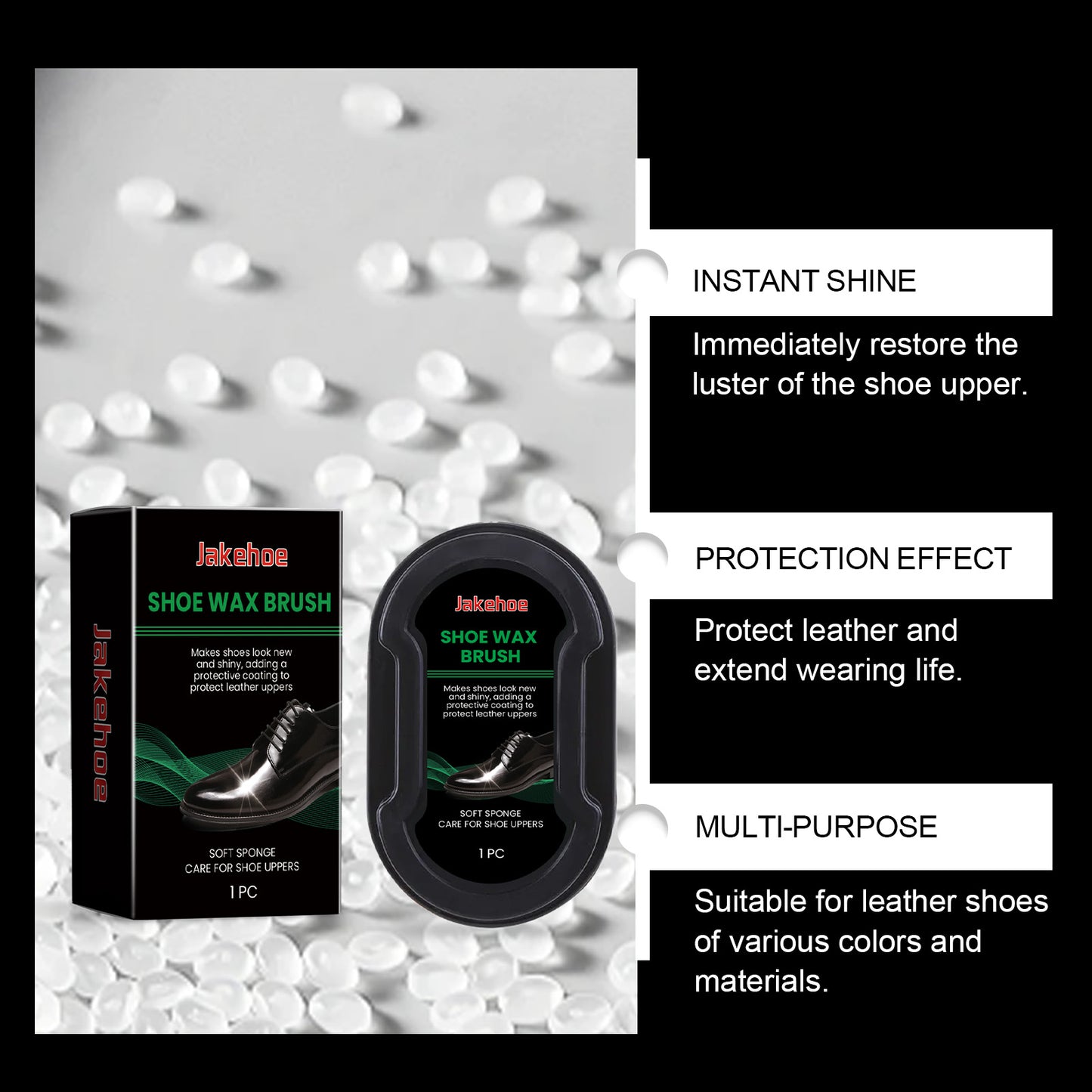 Sponge Shoe Polish, Portable Shoe Polish Leather To Remove Stains Without Damage To The Upper Polishing Clean Shoe Wax