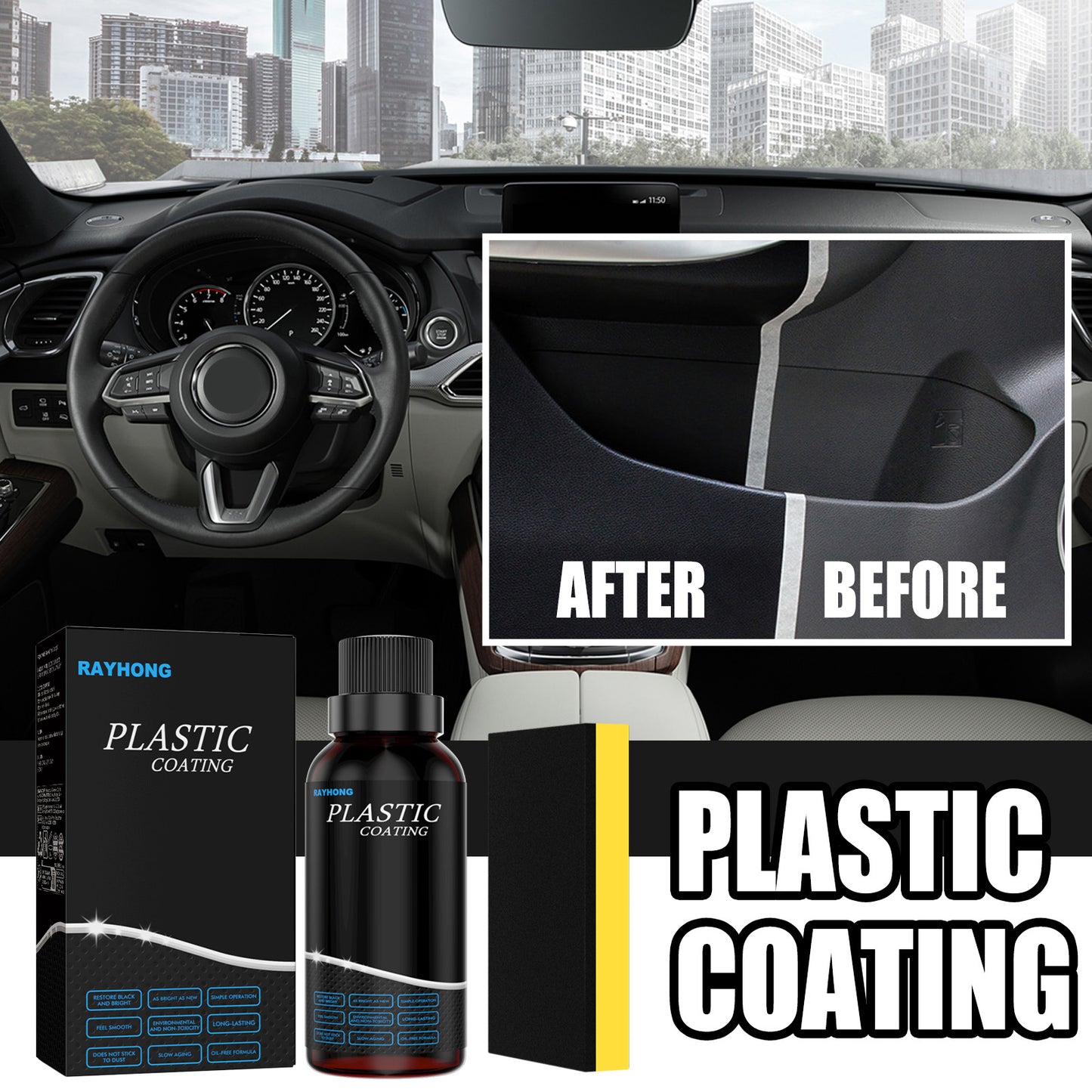 Automotive Plastic Refurbished Interior Dust-Proof Polishing Plastic Instrument Panel Waxy Leather Refurbishing Agent