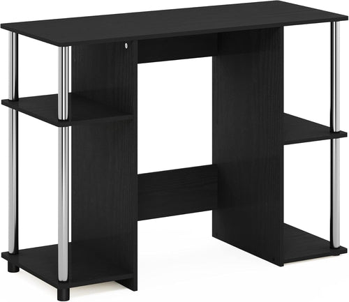 Jaya Computer Desk Americano Finish With Storage Shelves
