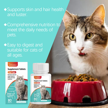 Cat Probiotic Tablets To Improve Intestinal Health, Balance Digestion And Absorption Of Pet Nutritional Supplements