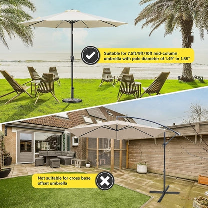 Heavy Duty 24 Pound Bronze Umbrella Base Patio Garden Stand For
