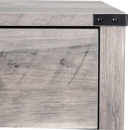 Barnwood Rustic Nightstand With X Shaped Barn Doors Grey