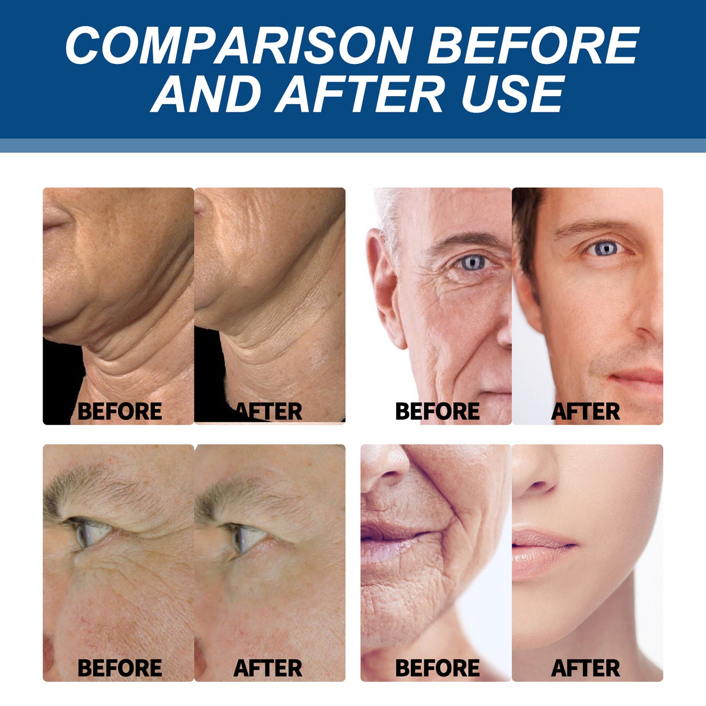 Collagen Wrinkle Remover Cream for Men, Anti Aging Fade Fine Lines Tightening Hydrating Cream
