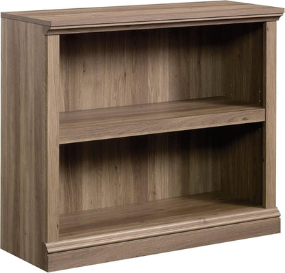 Two Tier Wooden Bookcase Salt Oak Multipurpose Bookshelf For Home