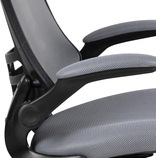 Kelista Dark Gray Mesh Mid Back Office Chair For Desk