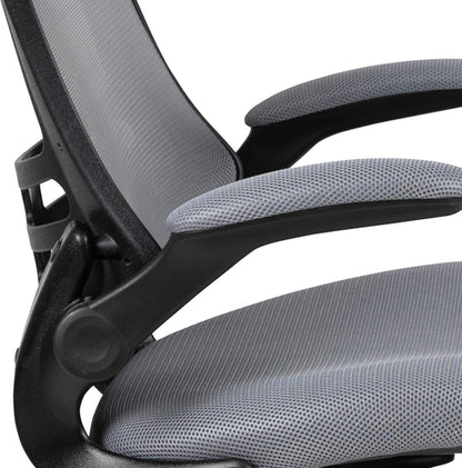 Kelista Dark Gray Mesh Mid Back Office Chair For Desk