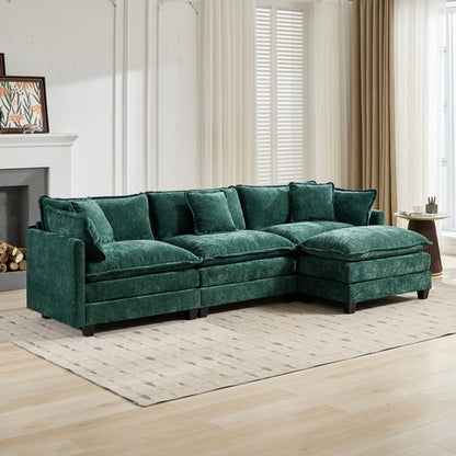 Cloud Sofa Modern Sectional Couch, Comfy Double Layer Upholstered Seat