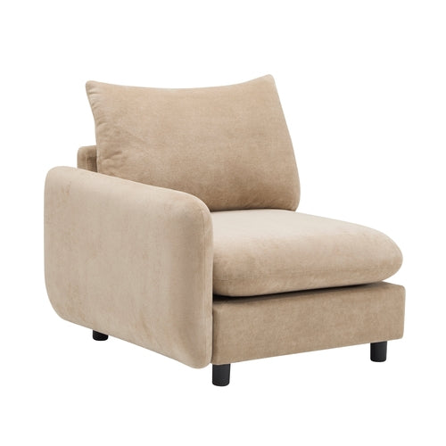 Modular Velvet Sectional Sofa Corner Chair – Convertible Upholstered