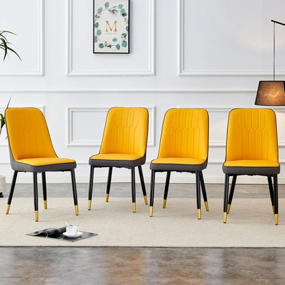 Modern Dining Chairs Set of 4 – PU Leather Upholstered Chairs with