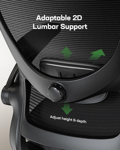 Mesh Office Chair With Adjustable Armrests And Lumbar