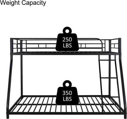 Heavy Duty Twin Over Full Metal Floor Bunk Bed With Ladder