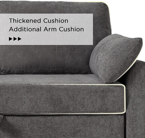 Gray Sectional Sleeper Sofa With Storage Chaise Bed