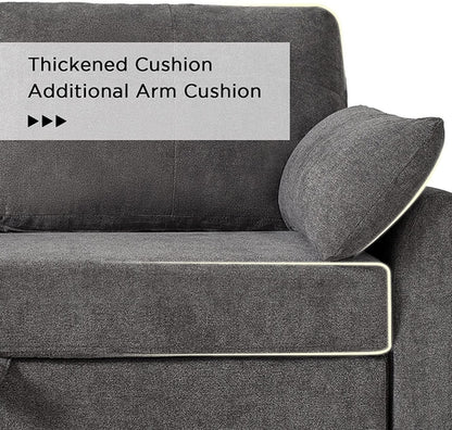 Gray Sectional Sleeper Sofa With Storage Chaise Bed