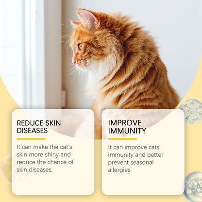 Cat Care With Multi-Dimensional Fish Oil Tablets Cat Care Vitamin Moisturizing Skin Fish Oil Care Tablets