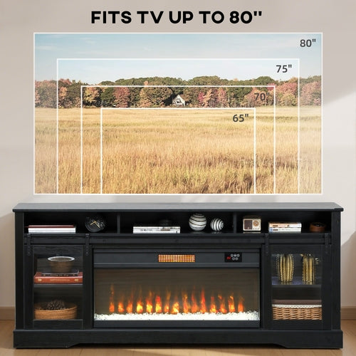 Fireplace TV Stand for TVs Up to 80 Inch, TV Console with Electric